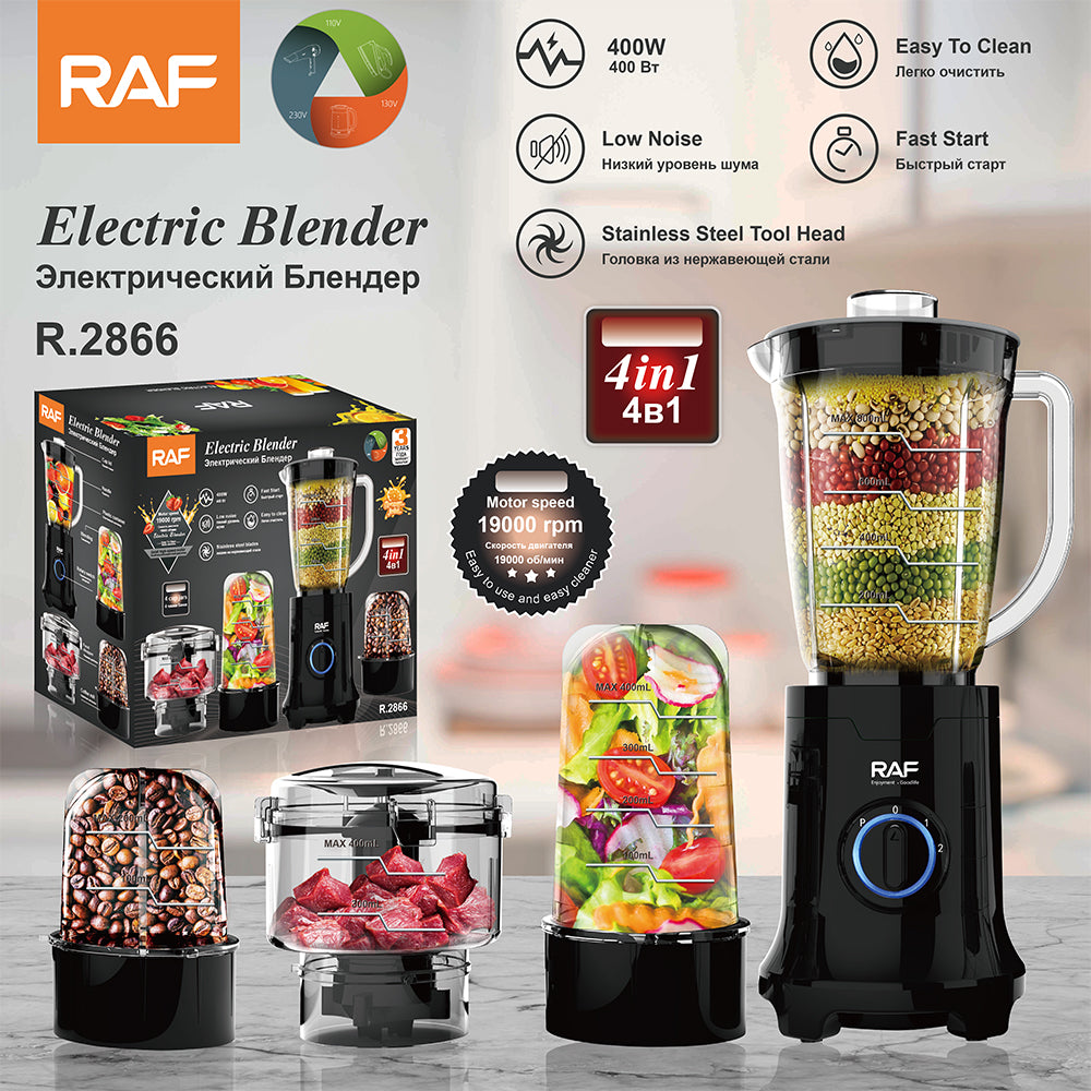 RAF Smoothies Grinder Blender Food Processor Combo 4 in 1 Electric Blender
