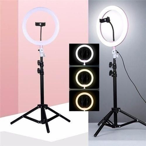 LJJ26 Smart Mobile Phone Tripod 10-inch Ring Light LED Light