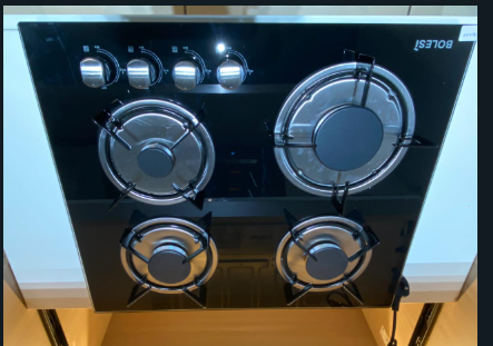 Bolesi Built-In Gas Hob 4 Burners – Enamel Finish, Efficient & Stylish Cooking