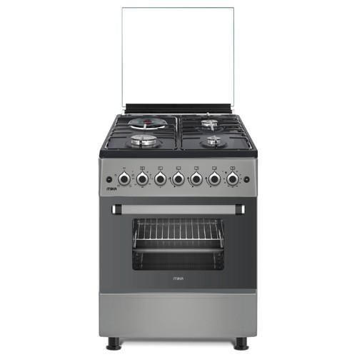 Mika MST58U31ESLEM 58cm x 58cm Cooker — 3 Gas Burners + 1 Electric Hot Plate with 3‑Function Electric Oven