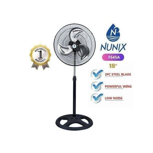 Nunix 18 INCHES STAND FAN Free standing fan 18-FS45a