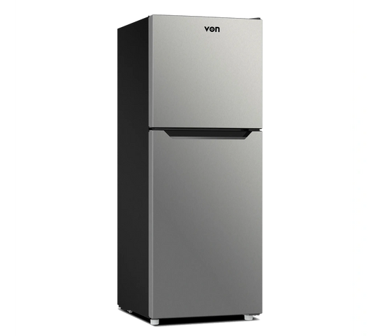 Von VART-25NHS Double Door Fridge 220L Silver