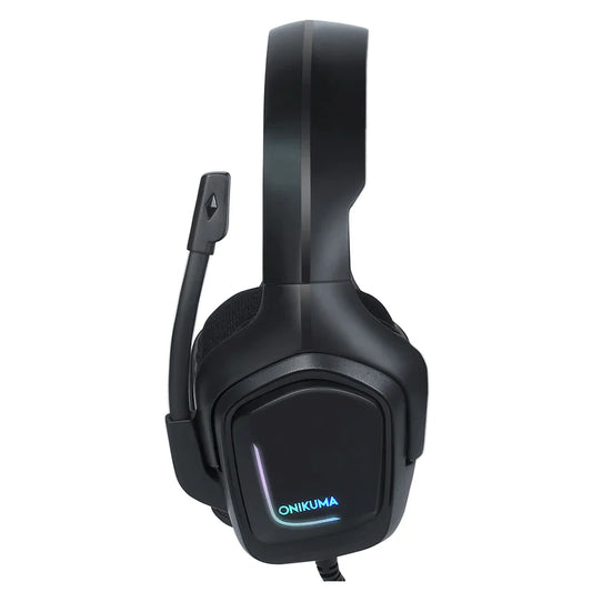 Onikuma K20 Wired Gaming Headsets with Microphone RGB Light (Black)