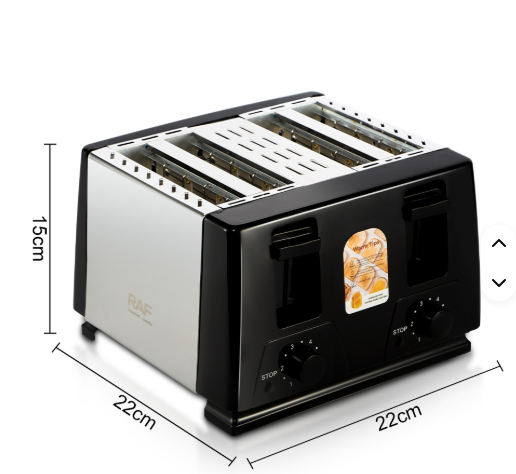 4-Slice Electric Breakfast Maker – Fast, Easy & Powerful 1300W Toaster