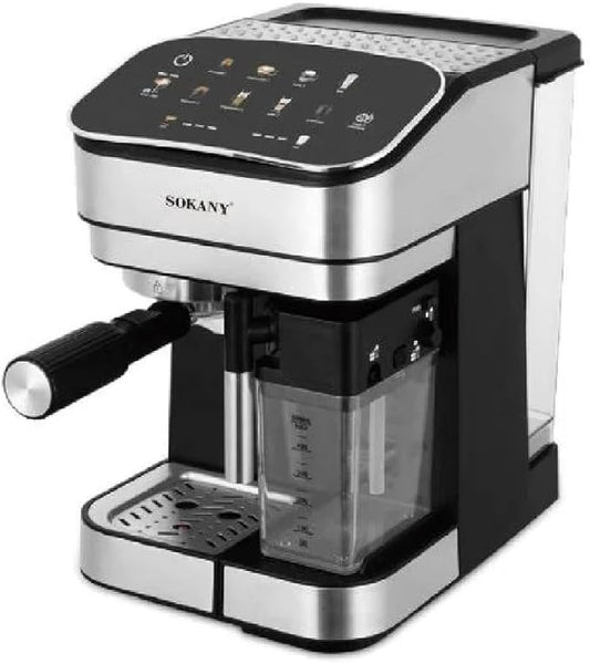 SOKANY Espresso Coffee Maker SK-04043, black, metallic gray,1800W