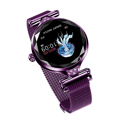 Women's Smart Watch, Answer Call, Round Dial, Small Elegant Fitness Watch with Metal Strap, SpO2/24H Heart Rate / Sleep 123 Sport Rose Gold