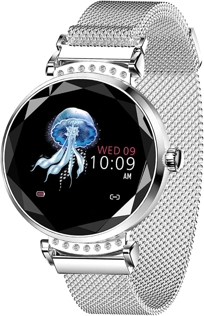 Women's Smart Watch, Answer Call, Round Dial, Small Elegant Fitness Watch with Metal Strap, SpO2/24H Heart Rate / Sleep 123 Sport Rose Gold