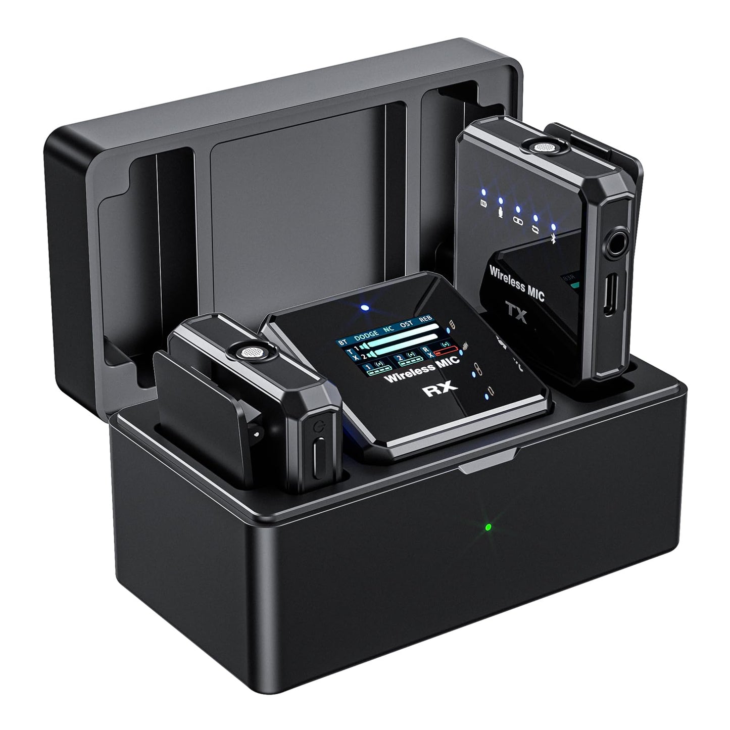 TTQ Wireless Lavalier Microphone with Noise Cancellation, 656ft Transmission, 24H Battery Life