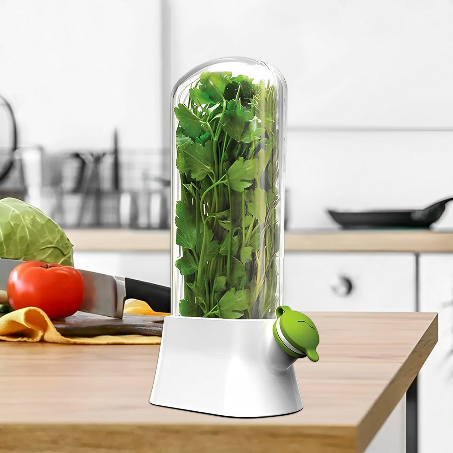 Prepara Herb Savor Eco – Fresh Herb Keeper & Refrigerator Storage Pod