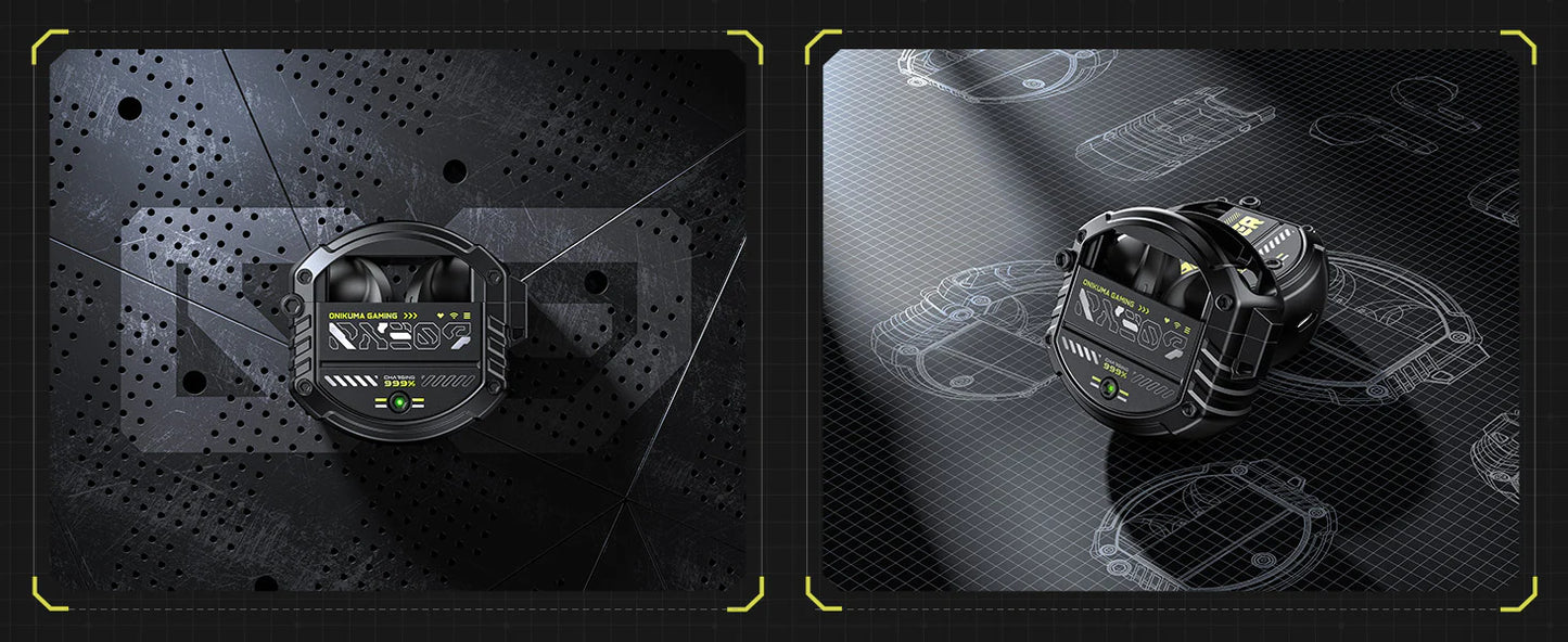 ONIKUMA T309 Mechanical Bluetooth Earphone, High Sensitivity Wireless Noise Cancelling Gaming