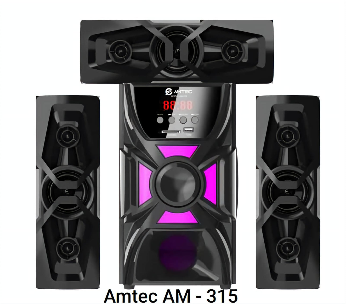 Amtec AM-314 Subwoofer AmtecSystem 3.1CH 10000wts BT/FM