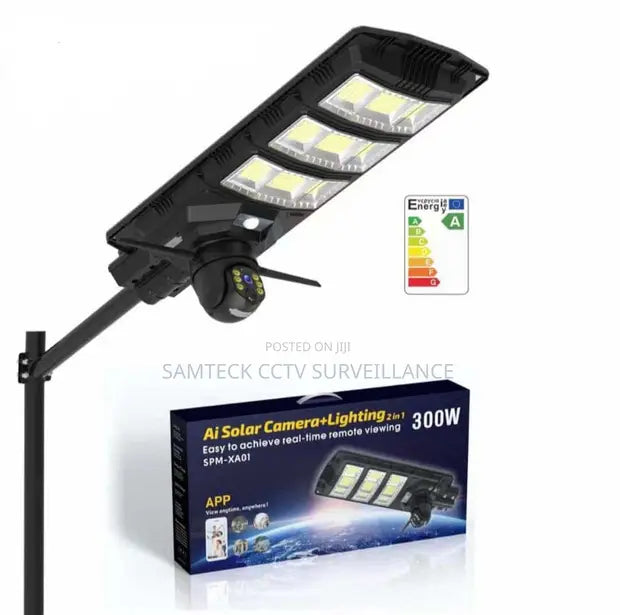 AI solar camera + lighting 2 in 1 V380Pro App
