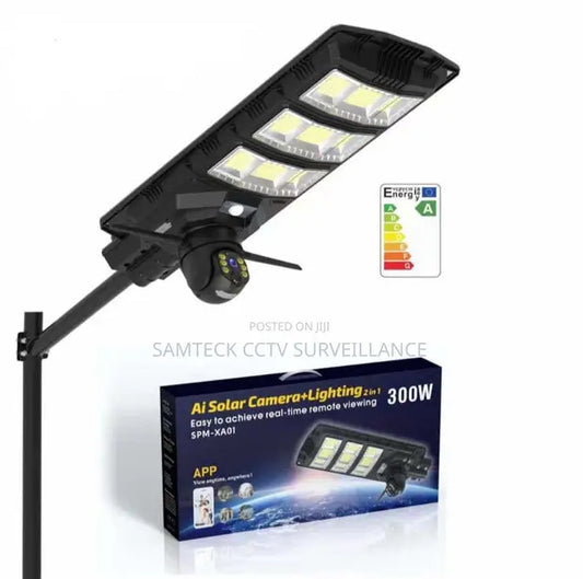 AI solar camera + lighting 2 in 1 V380Pro App