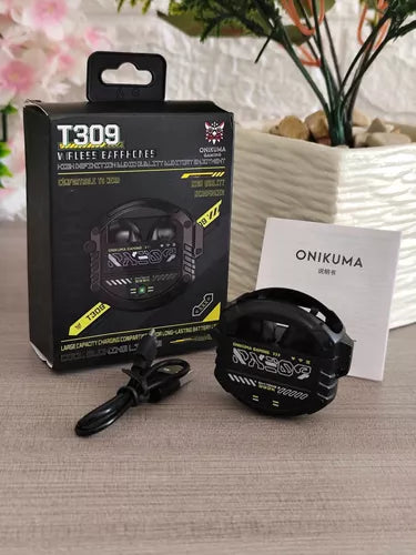ONIKUMA T309 Mechanical Bluetooth Earphone, High Sensitivity Wireless Noise Cancelling Gaming