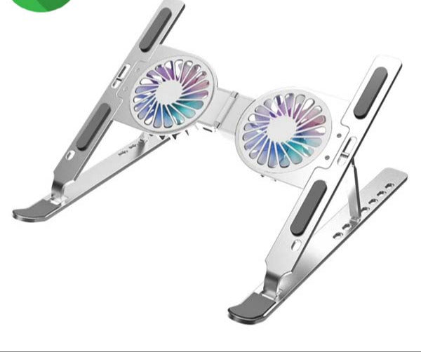 Dual Fan Cooling Aluminum Foldable Laptop Stand