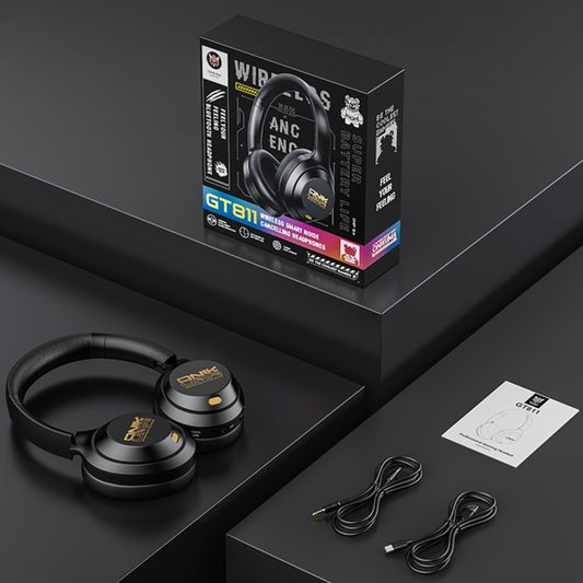 ONIKUMA GT811 Head-mounted Dual Noise Reduction Wireless Bluetooth Earphone(Black)
