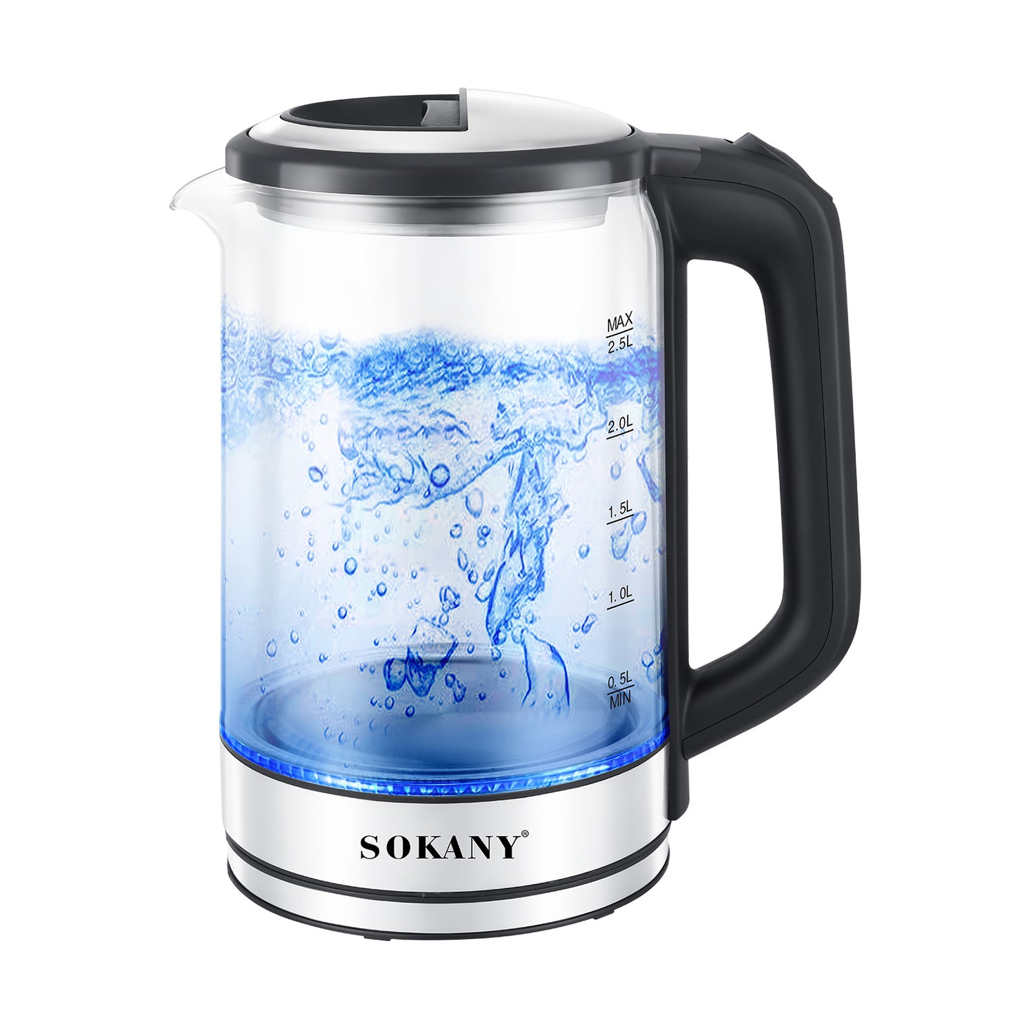 Sokany SK-09013 2.5L Glass Electric Kettle