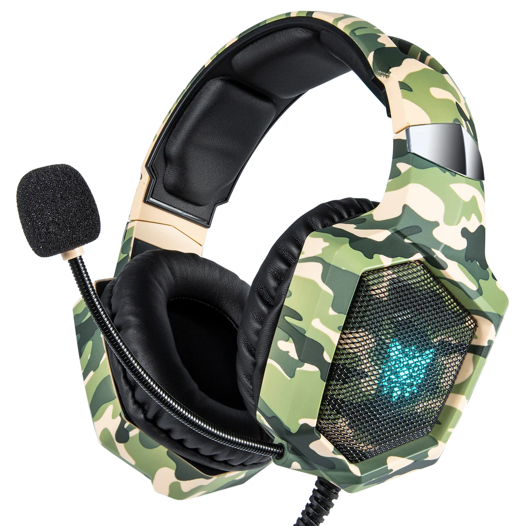 ONIKUMA K8 Wired Stereo Gaming Headphones With Mic LED Lights