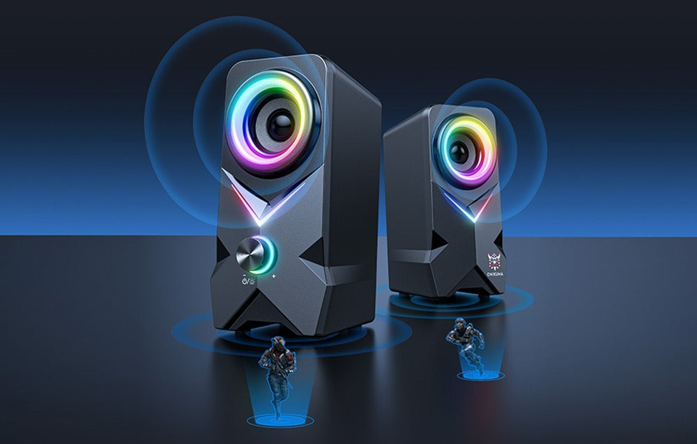 ONIKUMA L2 RGB Full Range Speaker, 15 Inch Home Tweeter Professional Sound Speaker, Home Theater Sound Speaker, Gaming Speakers