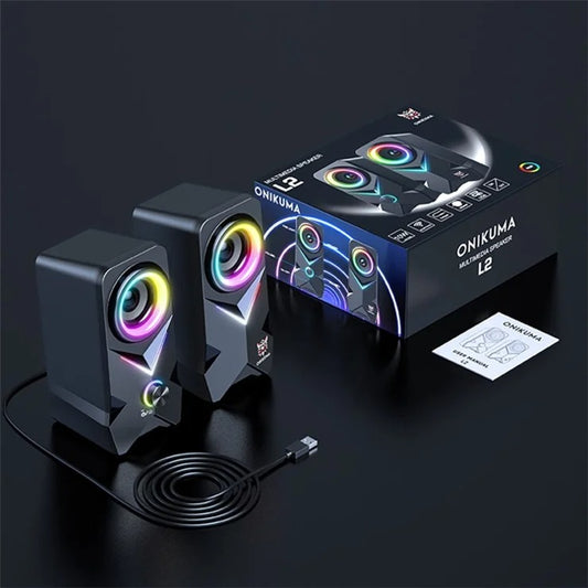 ONIKUMA L2 RGB Full Range Speaker, 15 Inch Home Tweeter Professional Sound Speaker, Home Theater Sound Speaker, Gaming Speakers