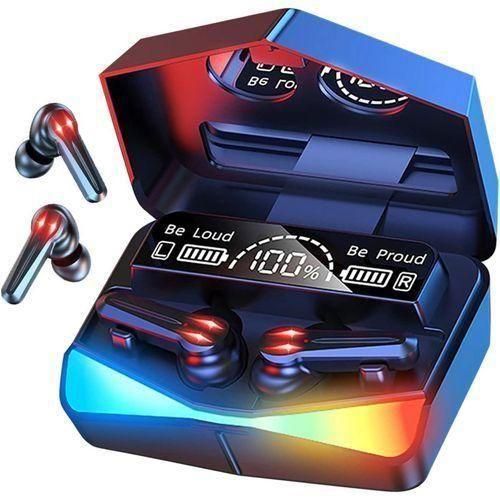 M28 Wireless Earbuds TWS Bluetooth Gaming Monster Earphones Touch Control Headphones Microphone Mirror Screen Mini LED Display - Excellent Sound Ensure Fast & Stable Connection Waterproof -