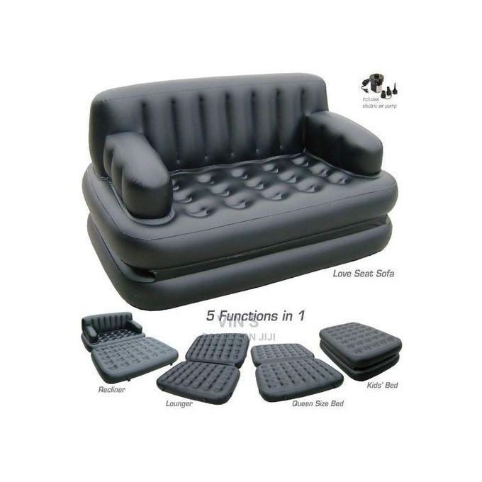 5 in1 Seater Bestway Inflatable Pullout Sofabed Plus FREE Electric Pump Serving Both The Purpose of Seating and Sleeping