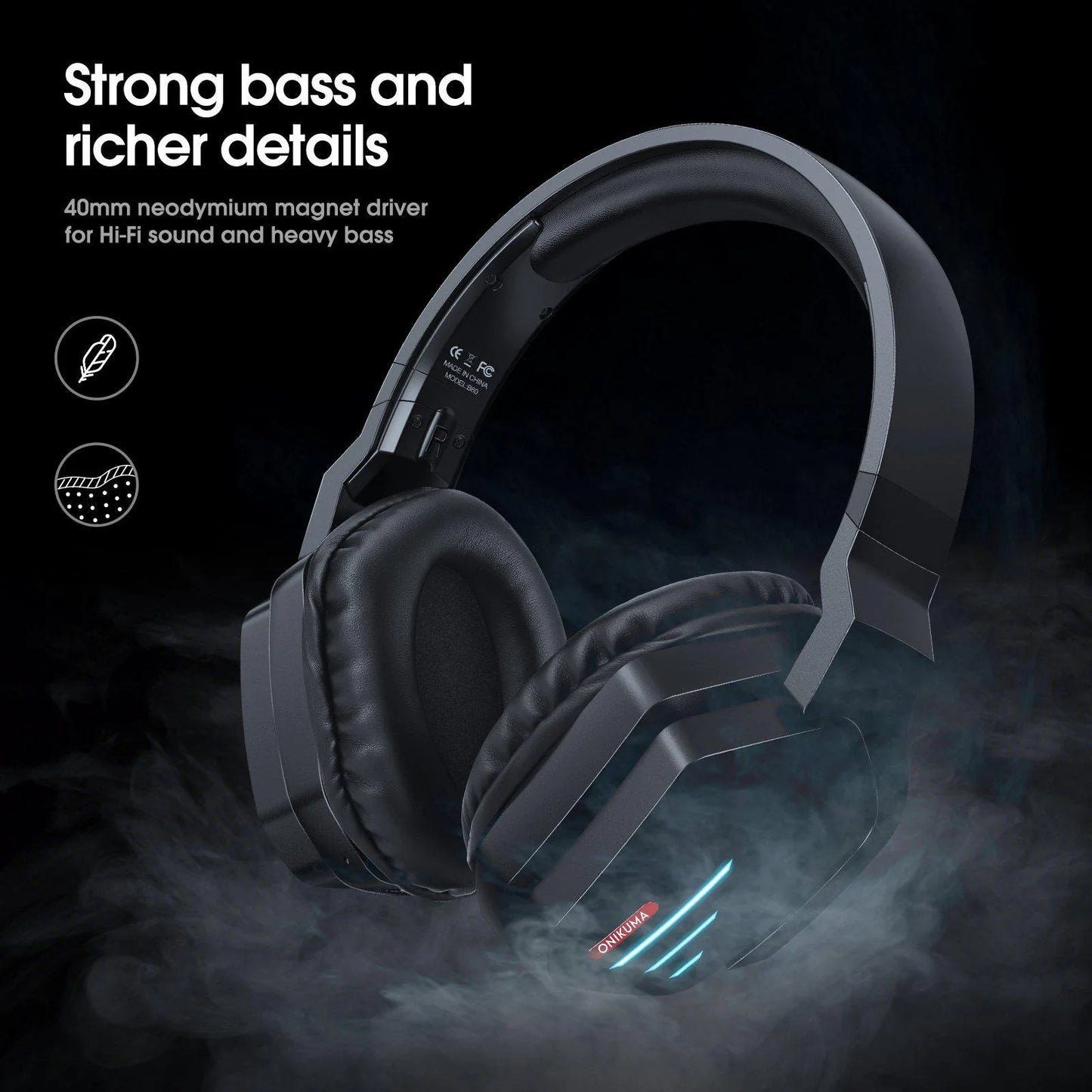 ONIKUMA B60 Wireless Bluetooth Gaming Headset.