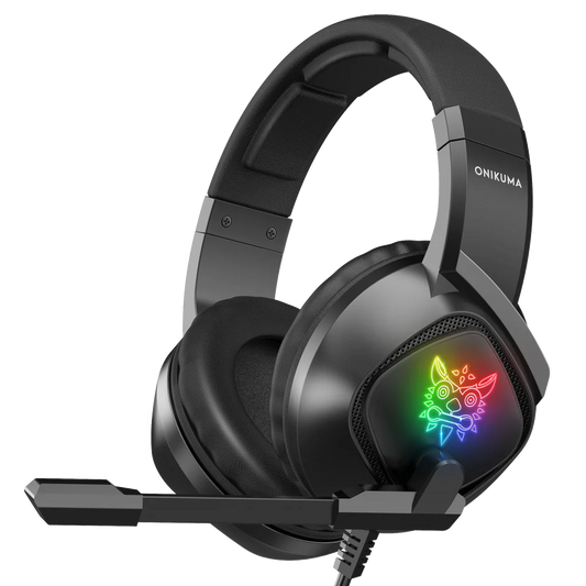 Onikuma K19 Wired Gaming Headset-with MIC RGB LED Backlight Wired Gamer Headset Noise Canceling For PC/PS5/XBOX