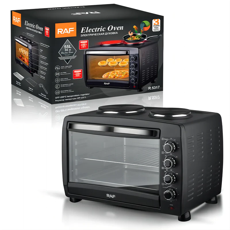 RAF 55L Electric Oven with 2 Hotplates | R.5317