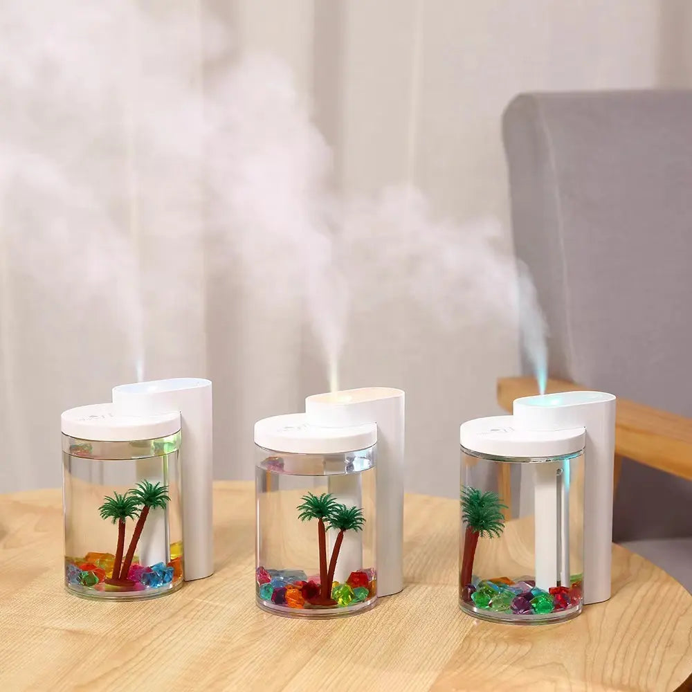 Water Love Air Humidifier Creative USB Humidifier with 7 Colors Night Light Ultrasonic Humidifier Aroma Diffuser