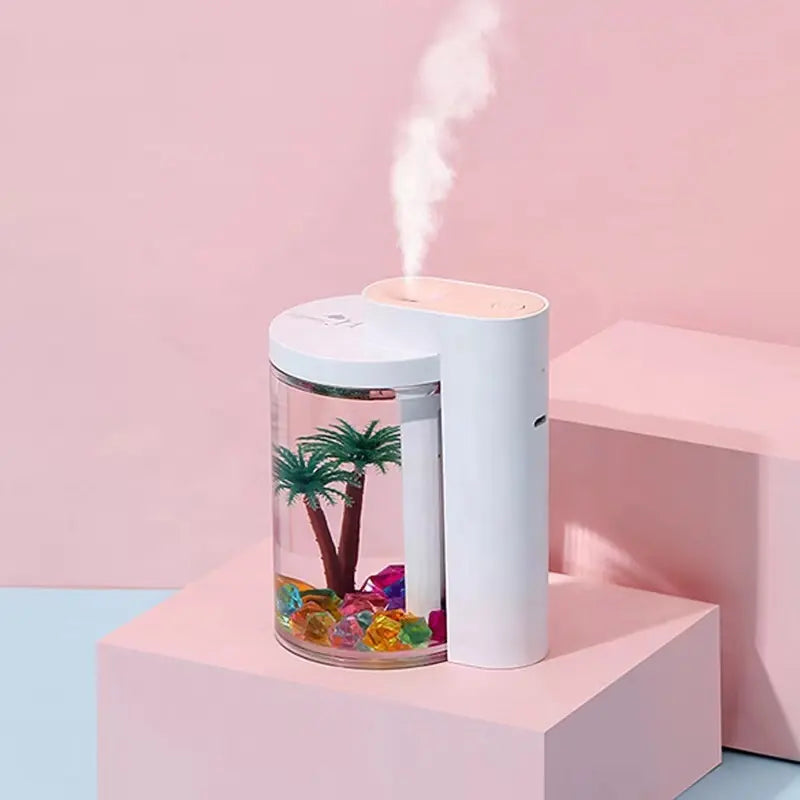 Water Love Air Humidifier Creative USB Humidifier with 7 Colors Night Light Ultrasonic Humidifier Aroma Diffuser