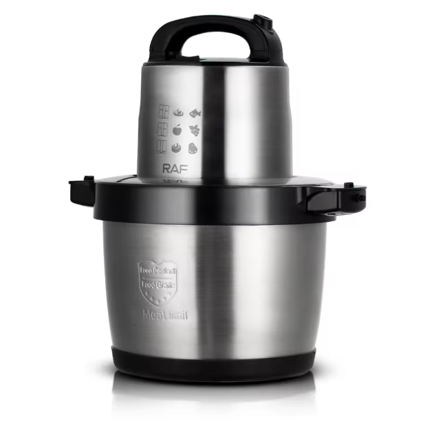 RAF R.7008A Food Processor 6L Capacity Low Noise Four Blade High Power Stainless Steel Body Electric Food Chopper