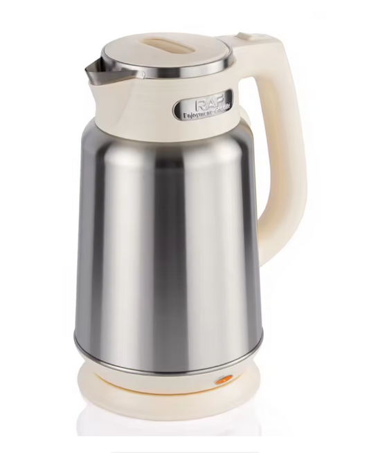 RAF R 7315 Electric Kettle with 2L Capacity Fast Boiling 1500W Heating Durable Stainless Steel Body for Daily Use
