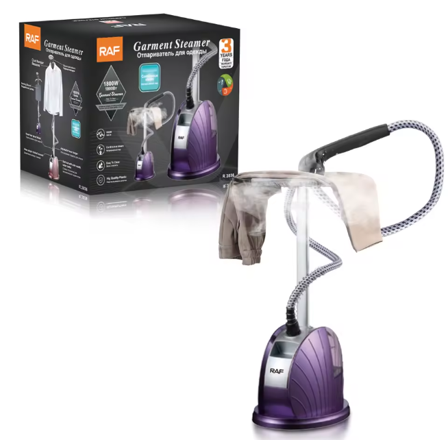 RAF R.3036 Professional Steam Iron With Panel Portable Clothes Standing Garment Steamer With Removable Water Tank