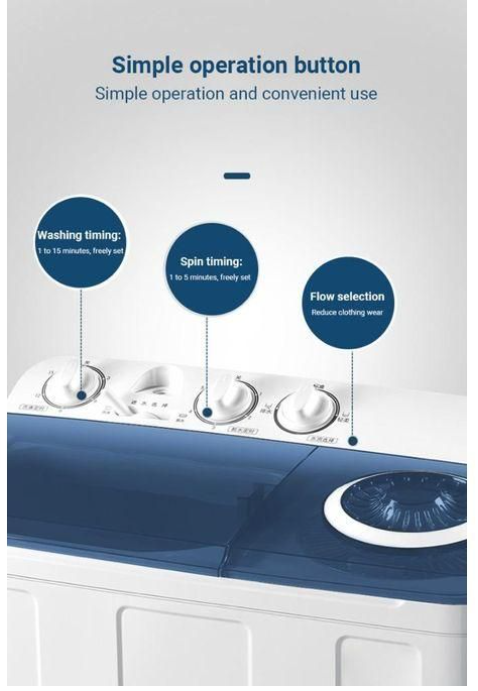 Hisense WSRB113W - 11kg Twin-Tub Washing Machine-Semi Automatic+2 YEARS WARRANTY