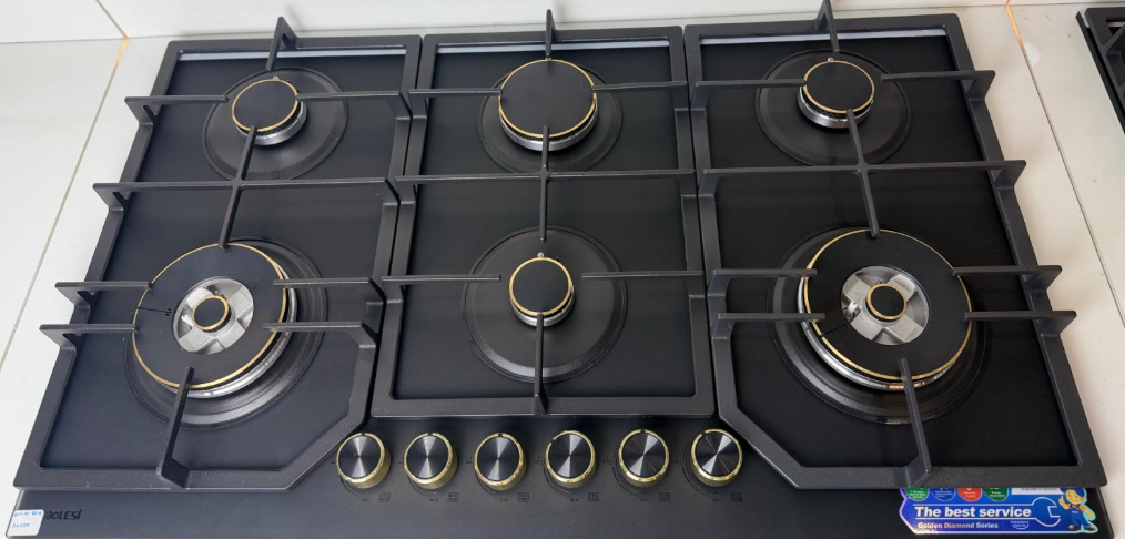 BOLESI BUILT IN GAS- 6 Gas Burners (includes 2 Wok burners for intense heat)