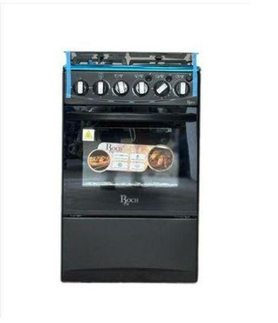 Roch 60X60CM COOKER 3 GAS + 1 ELECTRIC HOTPLATE WITH ELECTRIC OVEN JET VALVE BURNER STAINLESS STEEL HOB GLASS TOP COVER