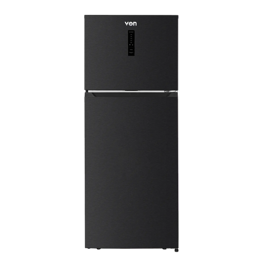 Von VRT-420NVAK Double Door Inverter Fridge 415L - Dark Inox