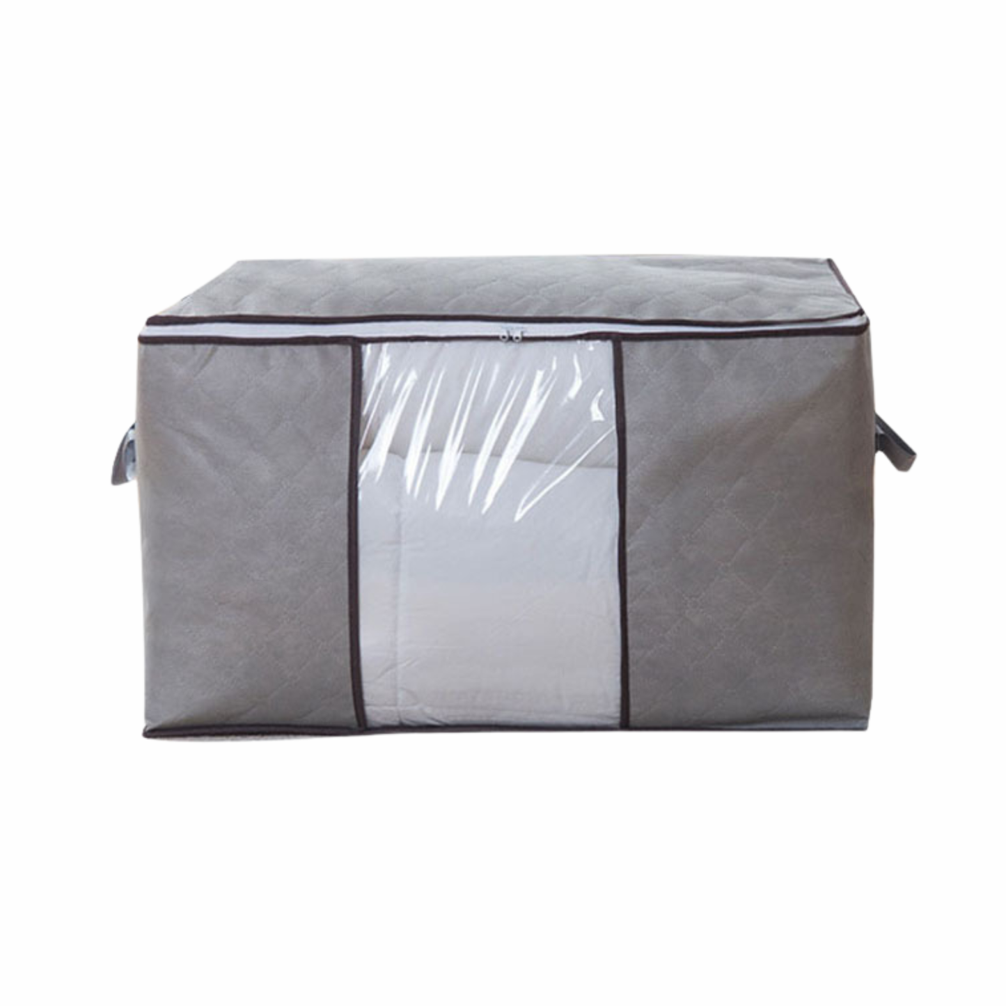 Thickened Non-Woven Quilt Storage Bag Gray Foldable Large Non-woven Clothes Quilt Blanket Zipper Storage Bag Organizer Box