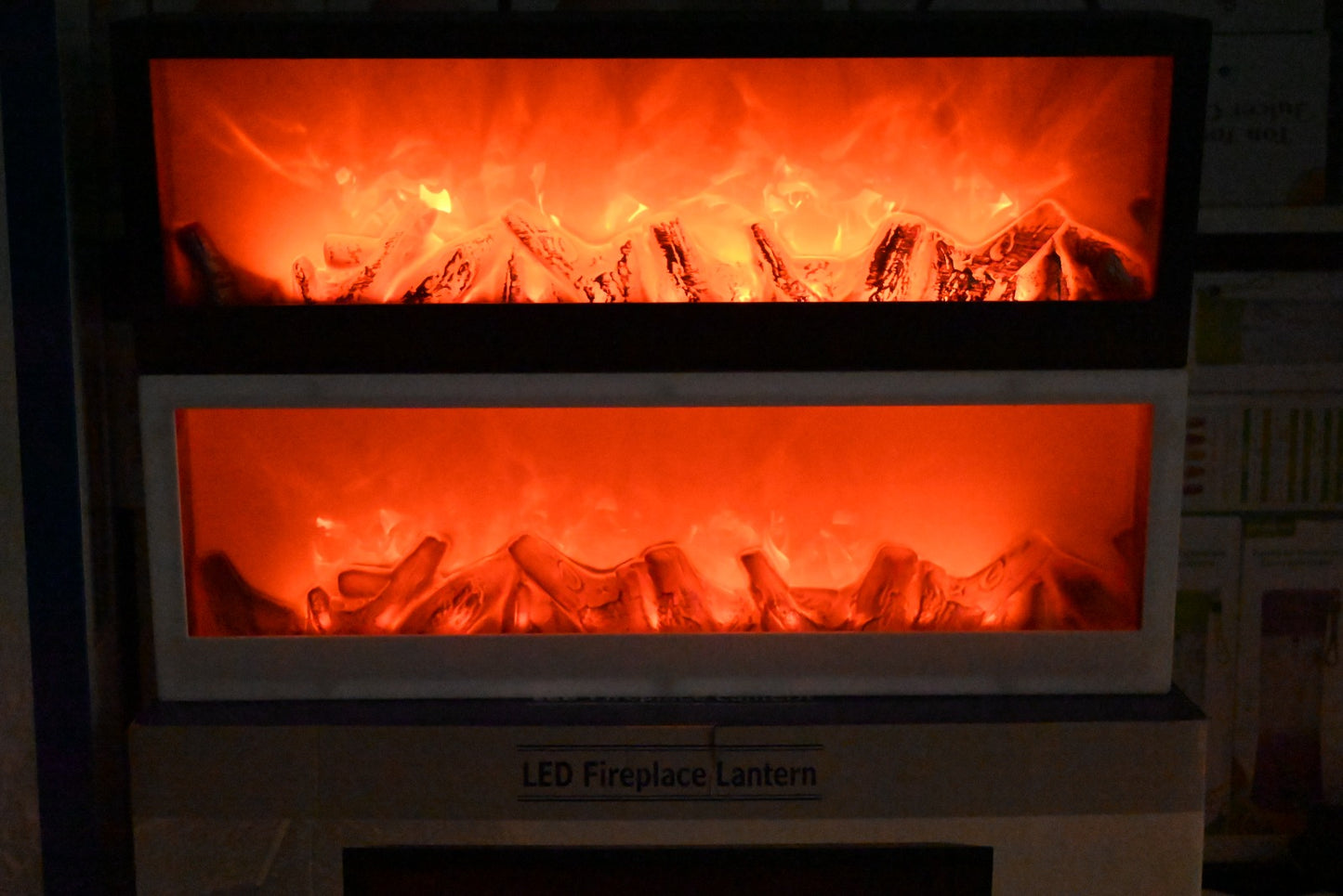 LED fireplace with fire flame effect, Led fireplace Lantern, input battries and ac power fireplace