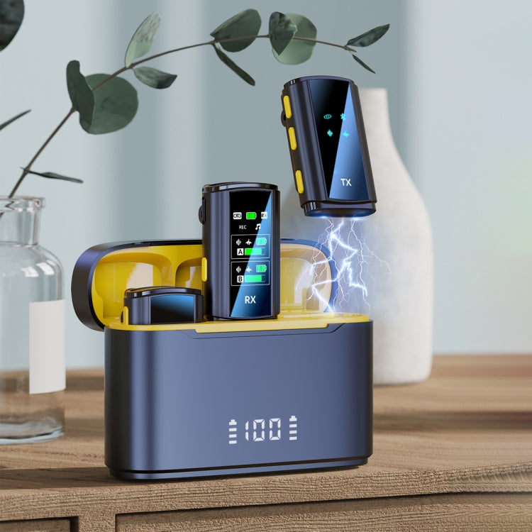 J28 1 TX + 2 RX Lavalier Smart Noise Reduction Wireless Microphone