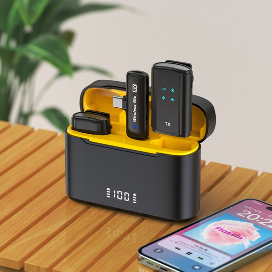 J28 1 TX + 2 RX Lavalier Smart Noise Reduction Wireless Microphone