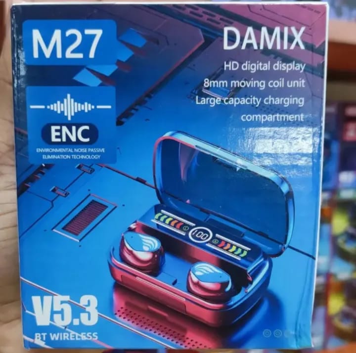 M27 TWS Wireless Earphones Bluetooth5.3 Stereo Headphones Sport Waterproof Earbuds Headset