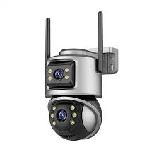 4K 8MP HD Wifi PTZ Outdoor Camera Dual Lens Dual Screen AI Auto Tracking P2P ICSEE Audio Video Surveillance Network Camera
