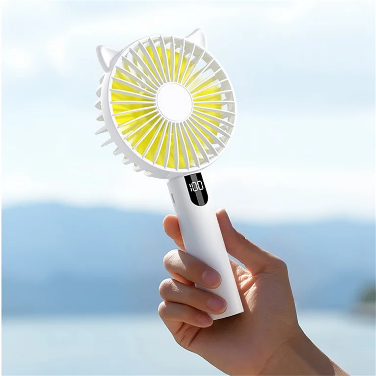 V10 PRO 1200mAh Handheld Standable with Digital Display Multi-Function Convenient Portable Fan,Glacier