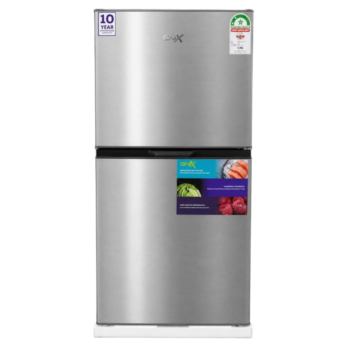 GNIX 197L No Frost Double Door Refrigerator GL-FR227-NF-S,