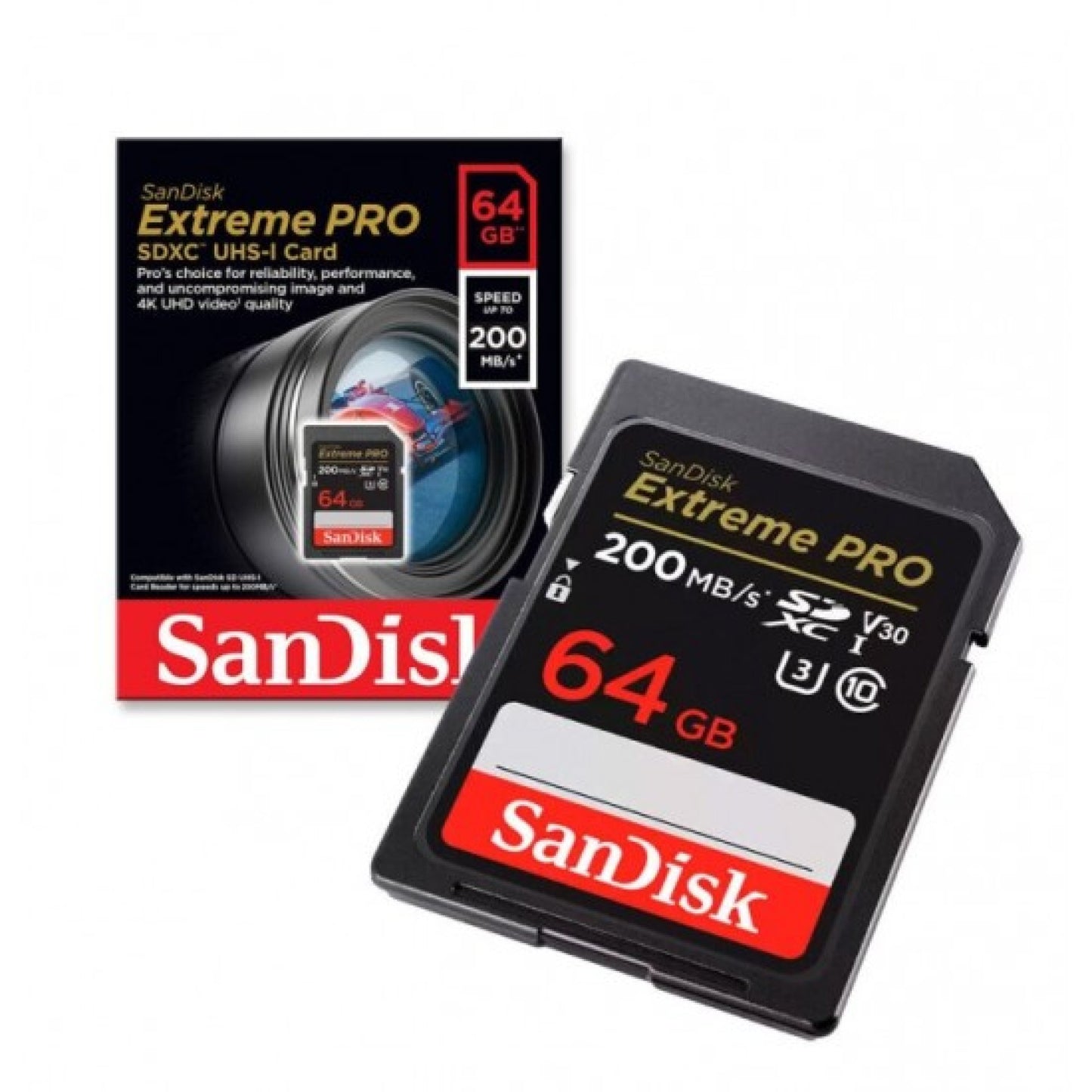 SanDisk 64GB 200MBPS Extreme PRO UHS-I SDXC Memory Card