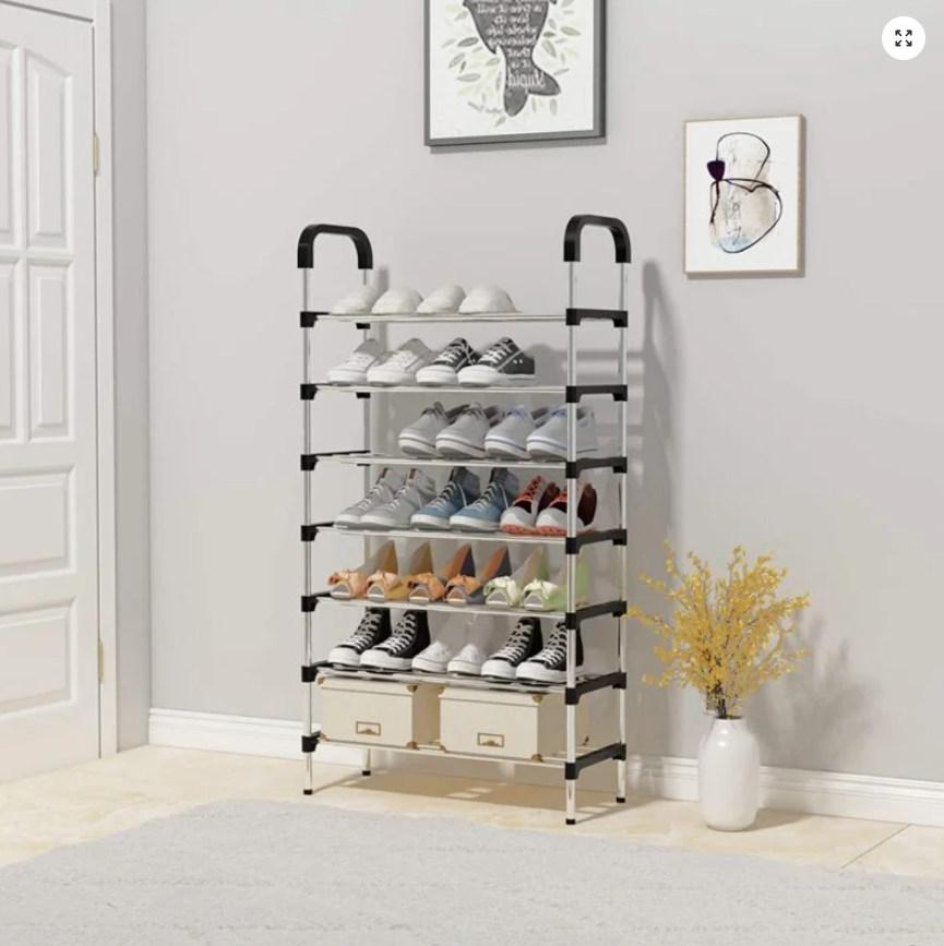 Shoe Rack 7-Tier Metal Shoe Storage Organiser