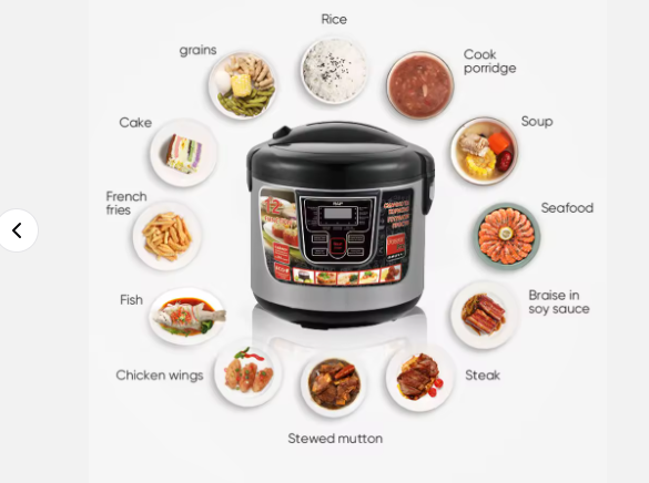 R .166 Multipurpose Programmable Digital ELectric Multi Cooker 5L Food Steamer Rice Cooker with Non-Stick Bowl