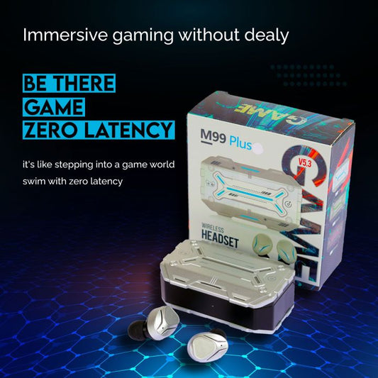 High Quality M99 Plus Tws Headphones Wireless Gaming in-Ear Earbuds Earphones HiFi Stereo Enc Gamer Bluetooth Audifonos